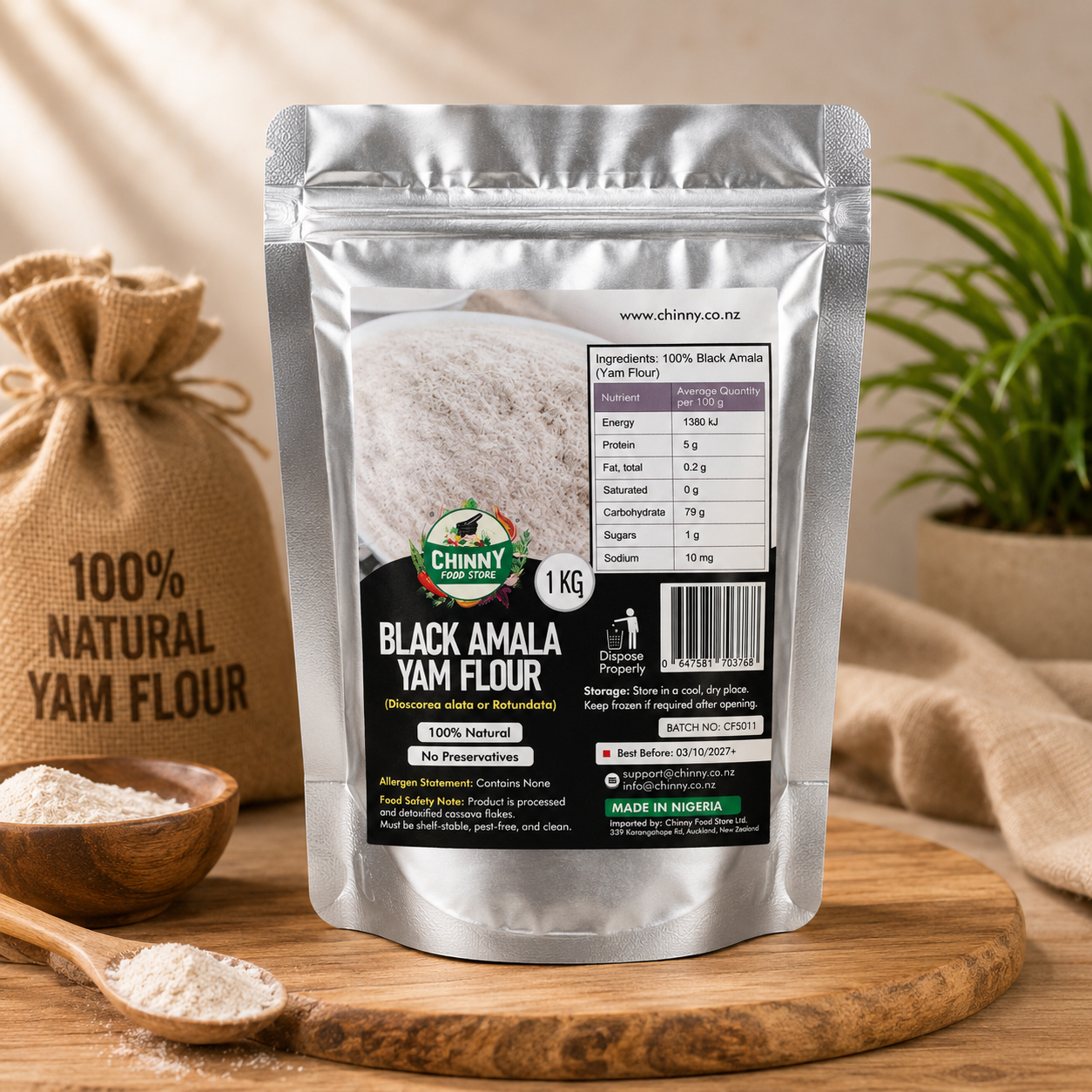 Black Amala Yam Flour