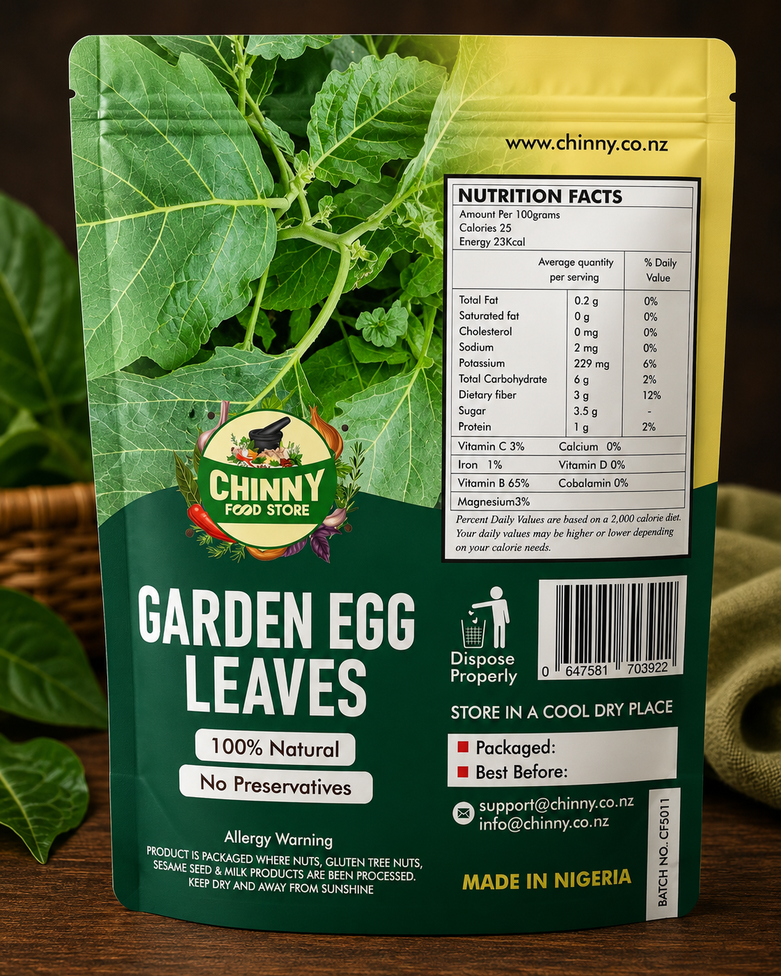 GARDEN EGG LEAVES