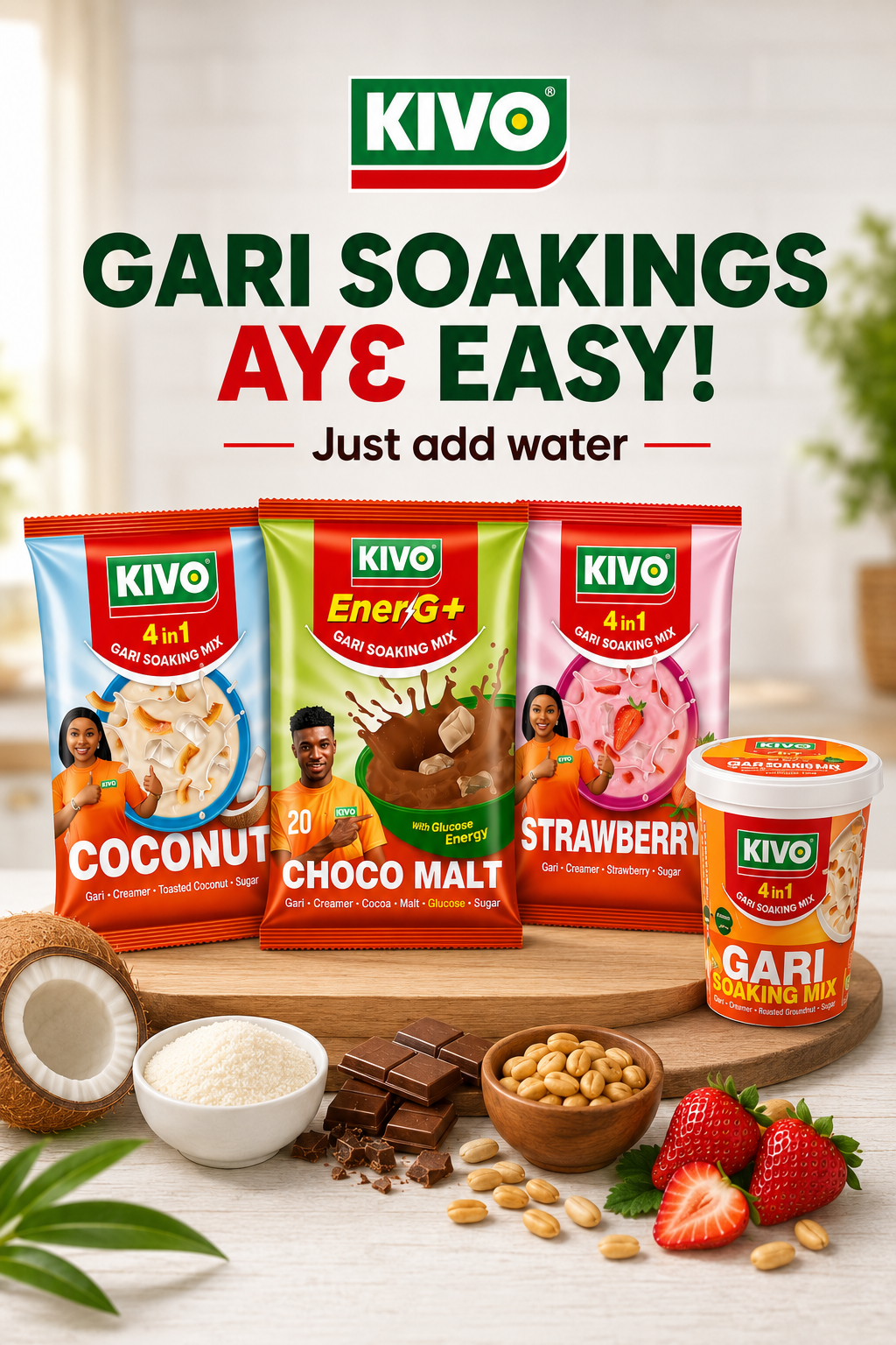 KIVO 4 in 1 GARI SOAKING MIX