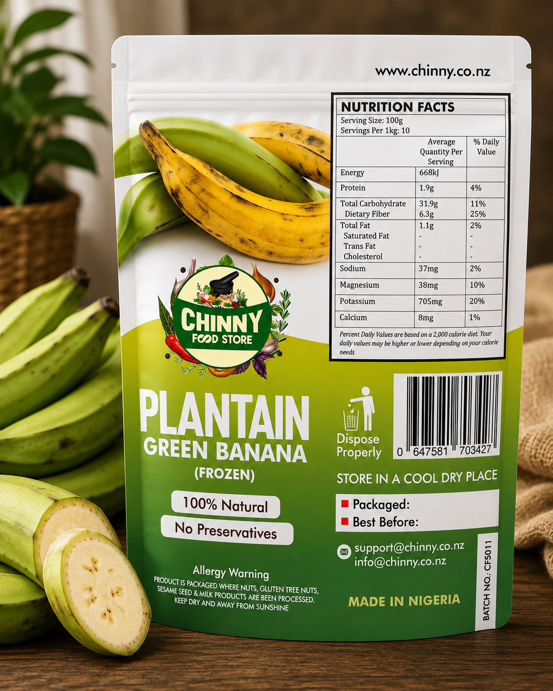 PLANTAIN GREEN BANANA